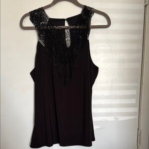 Elegant Black Lace Sleeveless Top